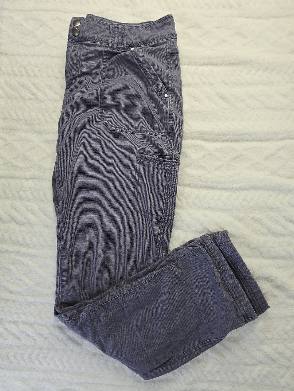 Ultimate Terrain Purple Cargo Pants Flannel Lined Fleece Warm Outdoor Women's 8